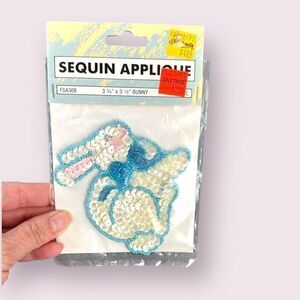 WANG'S Vintage 90s Sequin Bunny Applique *NEW*